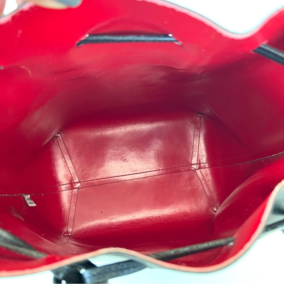 ♦️SOLD♦️MANSUR GAVRIEL Fllamma Black Structured Leather Shoulder Bag Tote Bucket - Picture 11 of 16